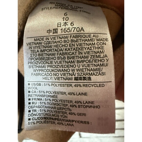 GAP Women’s Sz 6 Mini Skirt Khaki Wool Blend Short Academia Preppy Minimalist - Picture 7 of 8